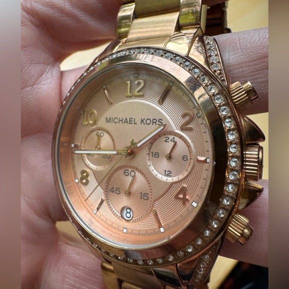 MICHAEL KORS MK5263 Blair All Rose-Gold 39mm Chronograph Watch w/ new battery! - Picture 2 of 11